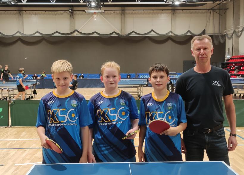 Kelmės SC stalo teniso komanda pateko į finalines Lietuvos jaunučių stalo teniso čempionato varžybas