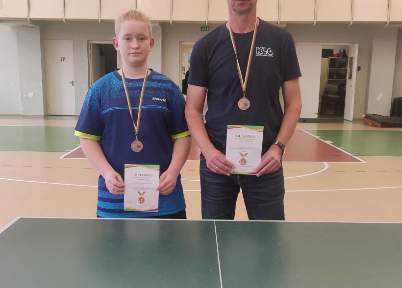  Lietuvos jaunučių stalo teniso "Olimpinių vilčių" žaidynių finalinėse varžybose Matas Kušeliauskis iškovojo bronzos medalį