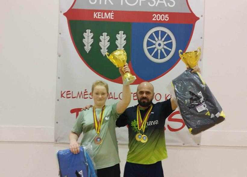 Matas Kušeliauskis tapo Kelmės rajono vyrų pirmenybių dvejetų nugalėtoju