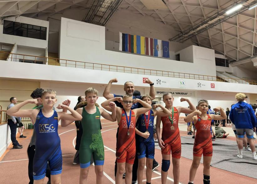 Trys medaliai iš tarptautinio laisvųjų imtynių U13 turnyro „Riga Open"