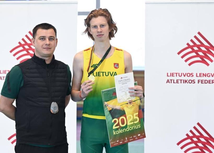 Jokūbas Norvaišas tapo Lietuvos lengvosios atletikos jaunimo čempionato nugalėtoju