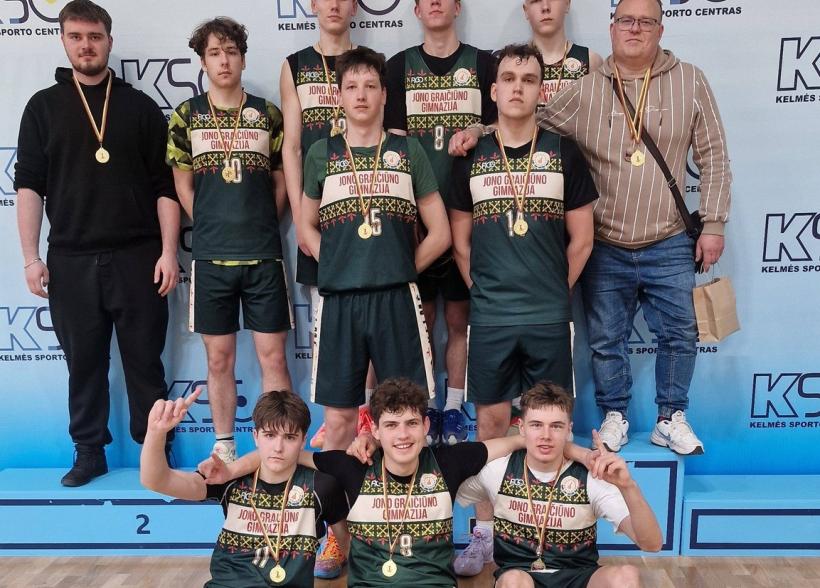 Rajono moksleivių krepšinio lyga laimėjo J. Graičiūno g. I komanda (grupė 2010 m.g. ir vyr.)