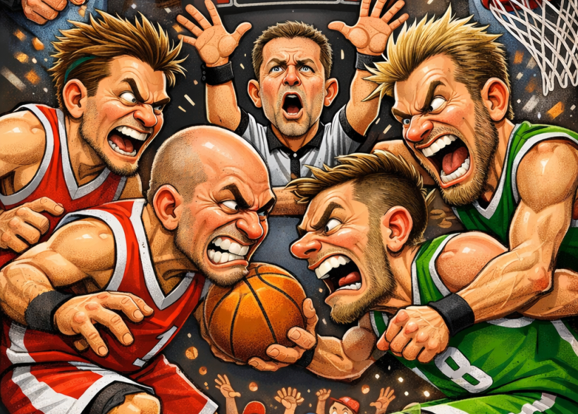 Į Kelmės rajono krepšinio pirmenybių finalą pateko Vaiguvos "Knituva" ir Šaukėnų "Šaukėnai"