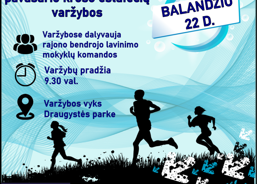 Rajono mokyklų žaidynių kroso estafečių varžybos