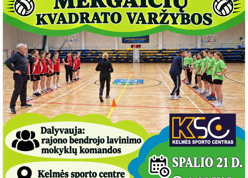 Rajono mokyklų žaidynių mergaičių kvadrato varžybos